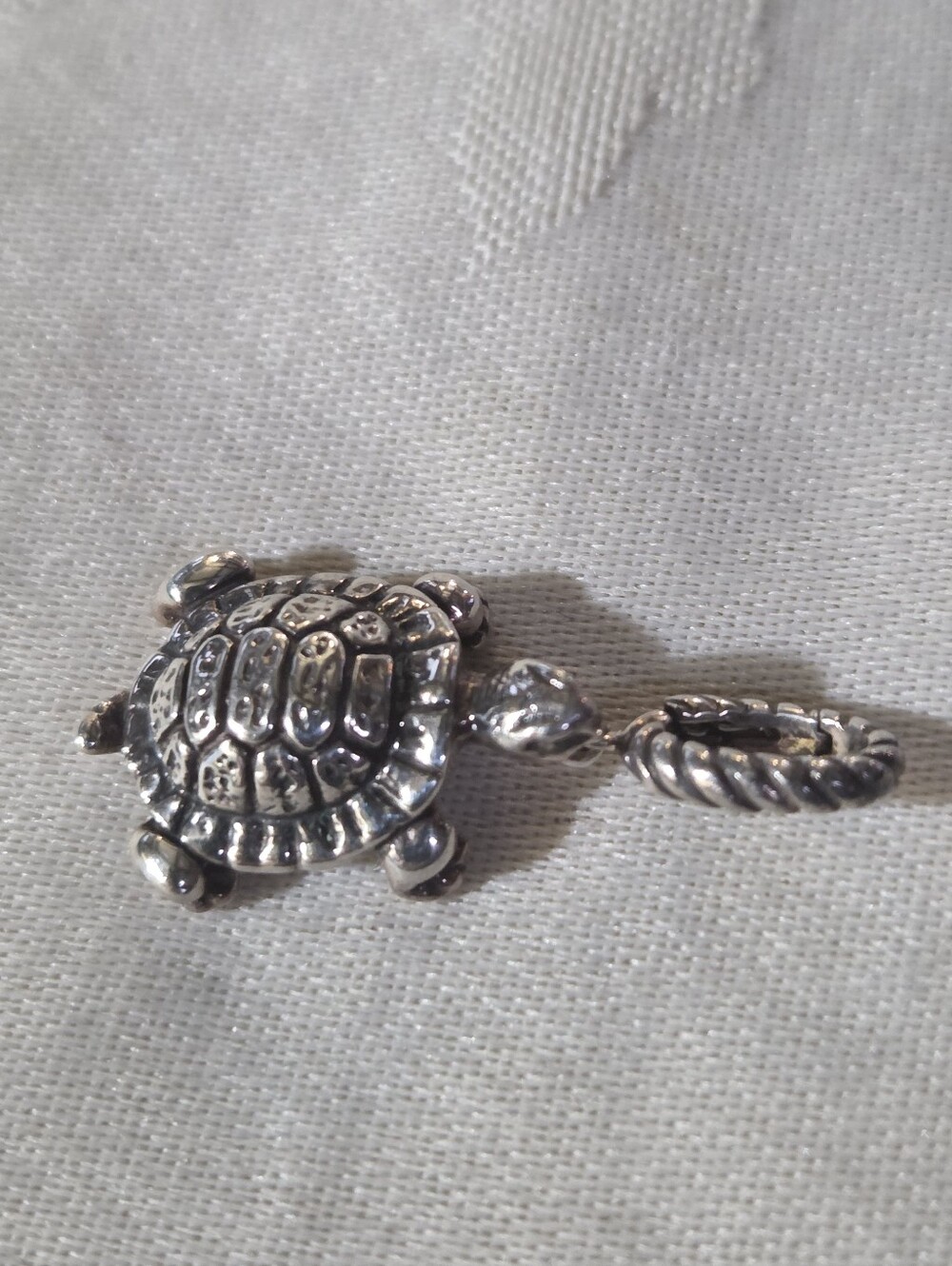 David Yurman Turtle Pendant/Enhancer/Charm, Sterling Silver